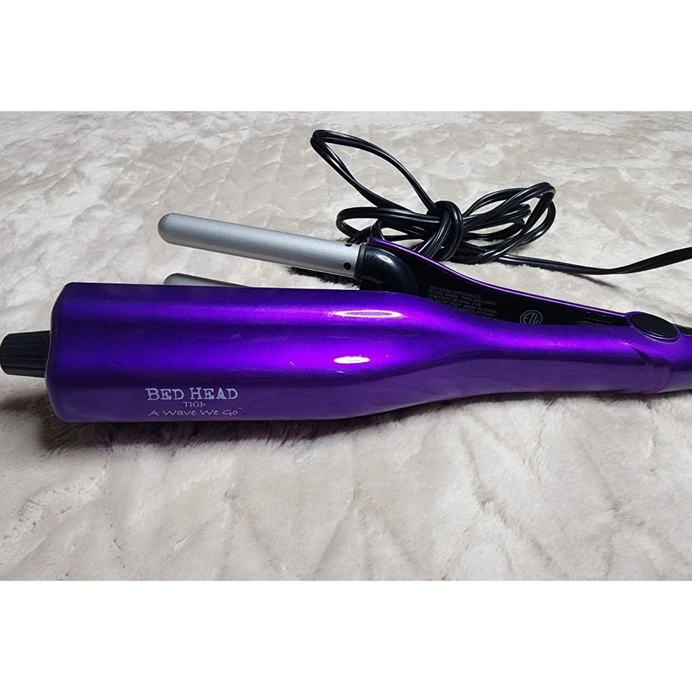 Bed Head TIGI A Wave We Go 3 Barrel Adjustable Hair Waver Crimper Purple BH336